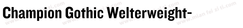 Champion Gothic Welterweight字体转换